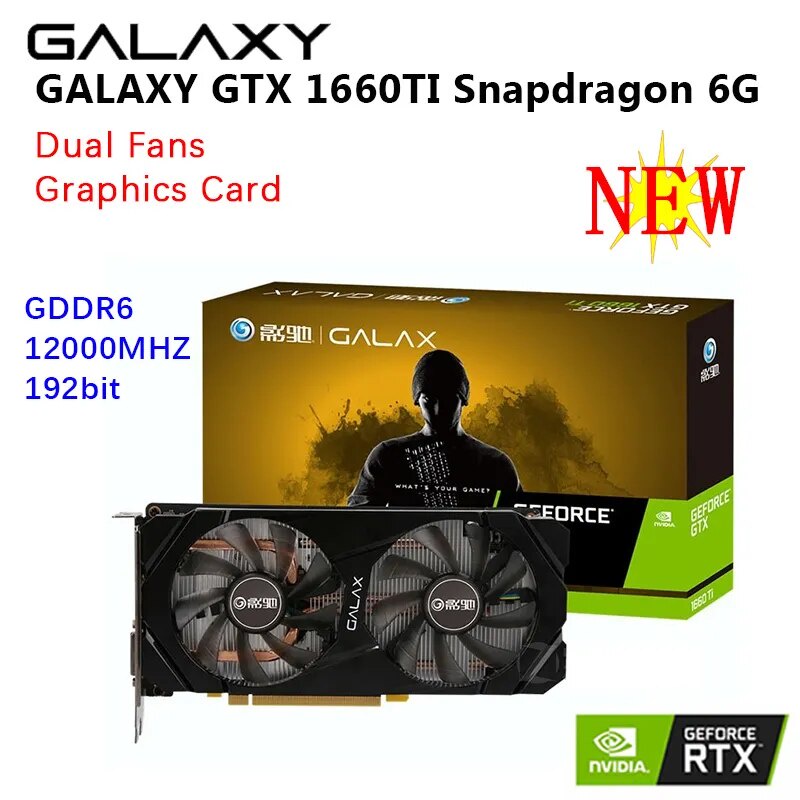 ┱Galaxy GeForce GTX 1660 Ti Graphics Cards GDDR6 GPU 6G 192bit