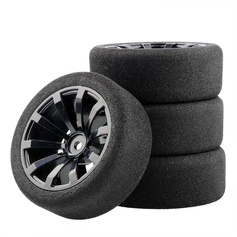 ♟12mm Hex RC Racing Cars Accessories 4Pcs Set Racing Foam Tire Wheel