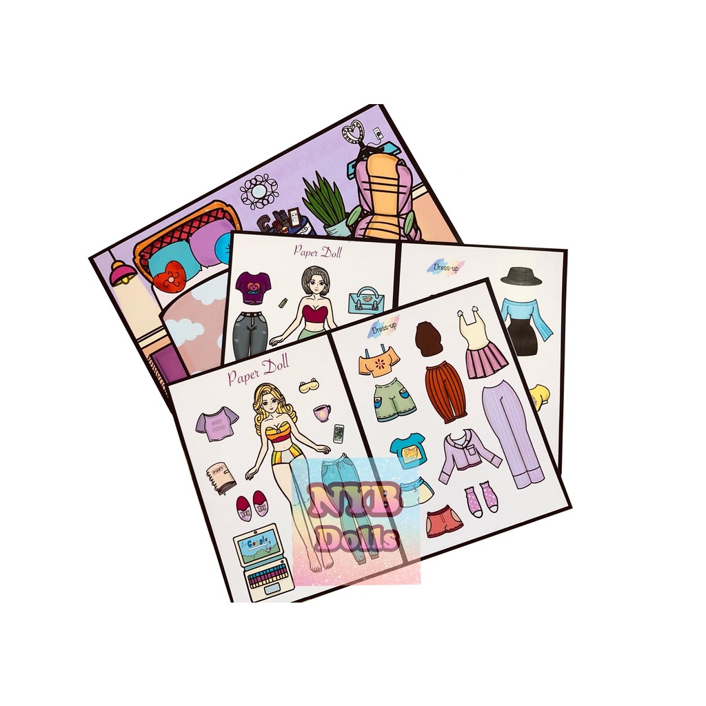NYB Dolls | 2 Paper Dolls + Bedroom | Printables ONLY | Shopee Philippines