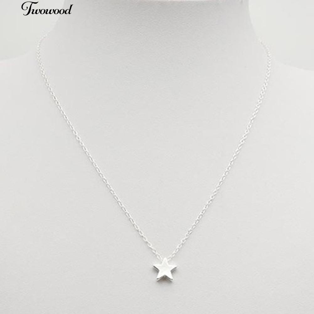 Tiny Five Point Star Pendant Choker Short Necklace Chain | Shopee ...