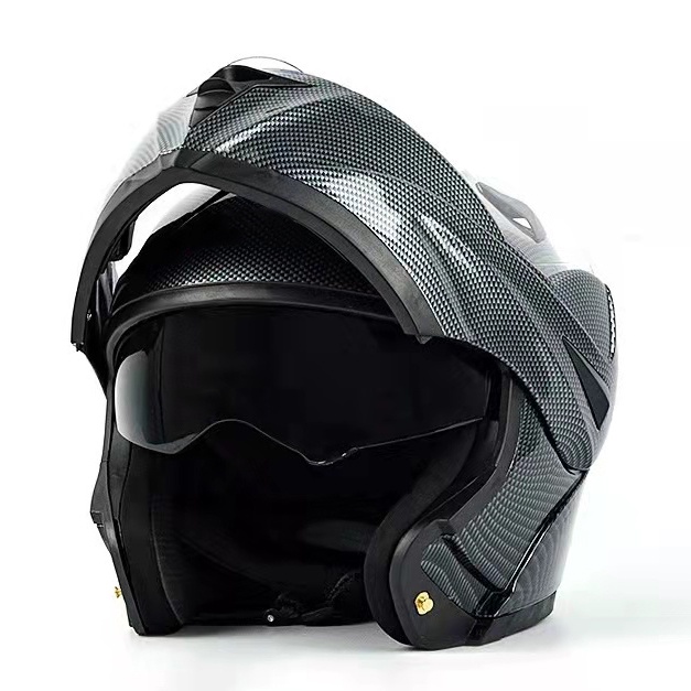 DOT Modular Motorcycle Helmet Full Face Helmet Cascos Carbon Fiber