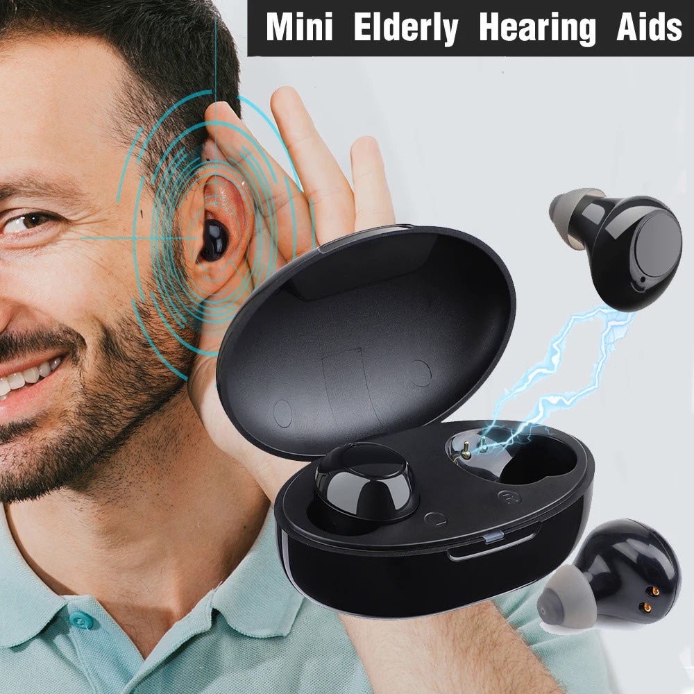 Intelligent Hearing Aid LowNoise WideFrequency Ear Care Sound Amplifier with Charger Box