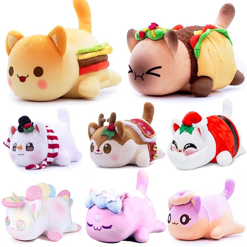 121 25cm Aphmau Plush Animal Toys Coke French Fries Burgers Bread ...