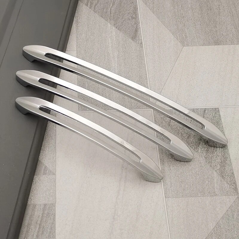 Silver And Matte Silver Style Zinc Alloy Kitchen Cabinet Handles ...