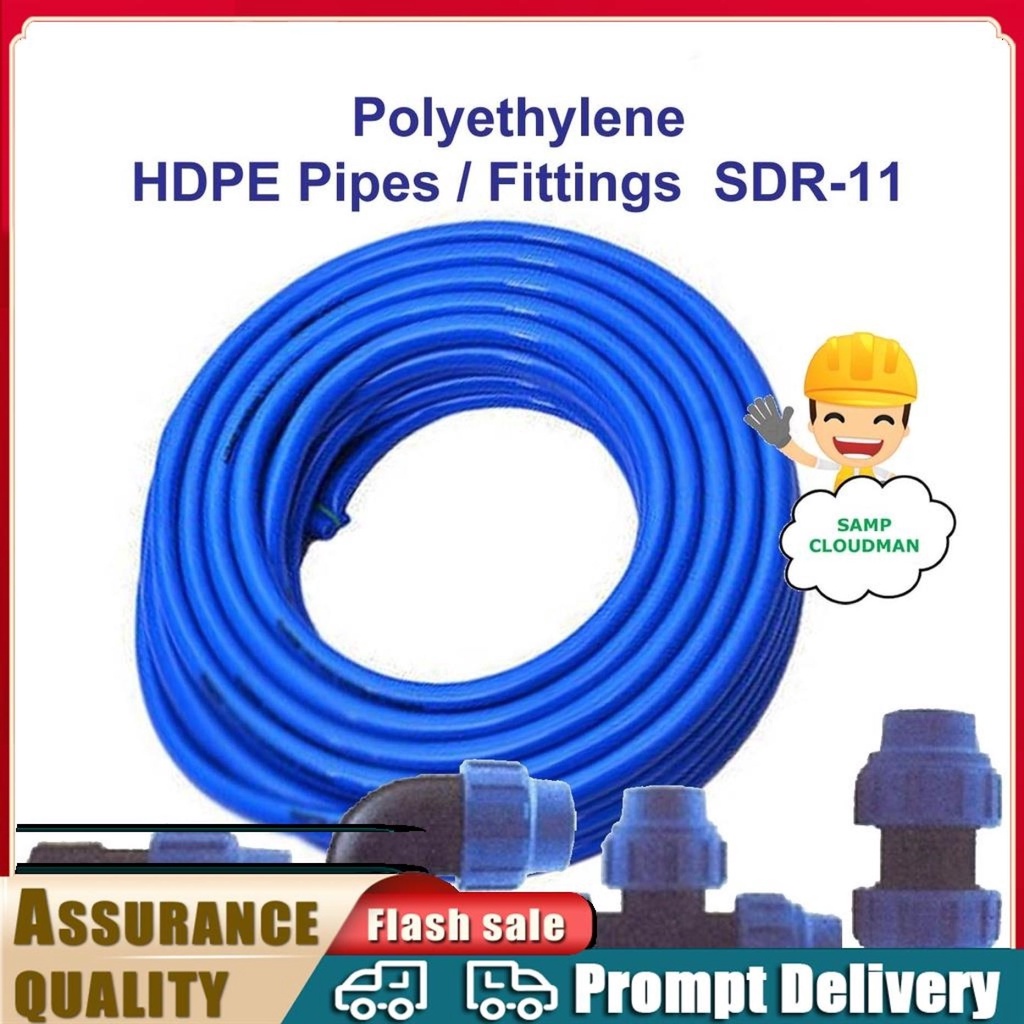 Polyethylene HDPE Blue Pipes 1/2 or 3/4 per Meter SDR11 PE Hose Pipe 1