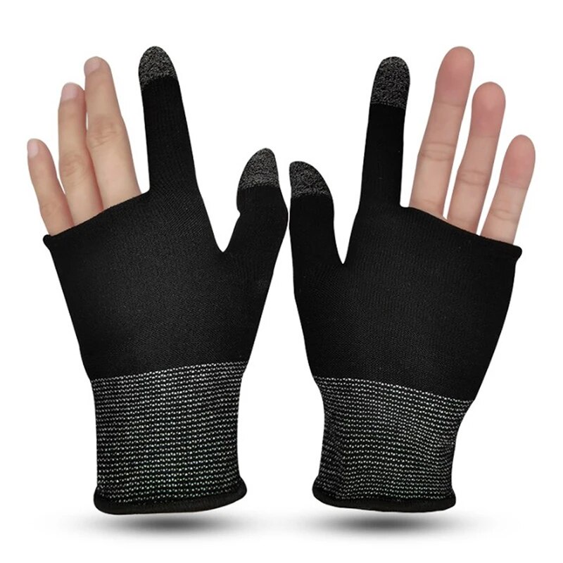 80S Two-finger Gaming Finger Sleeves Mobile Game Gloves Sweat-proof ...