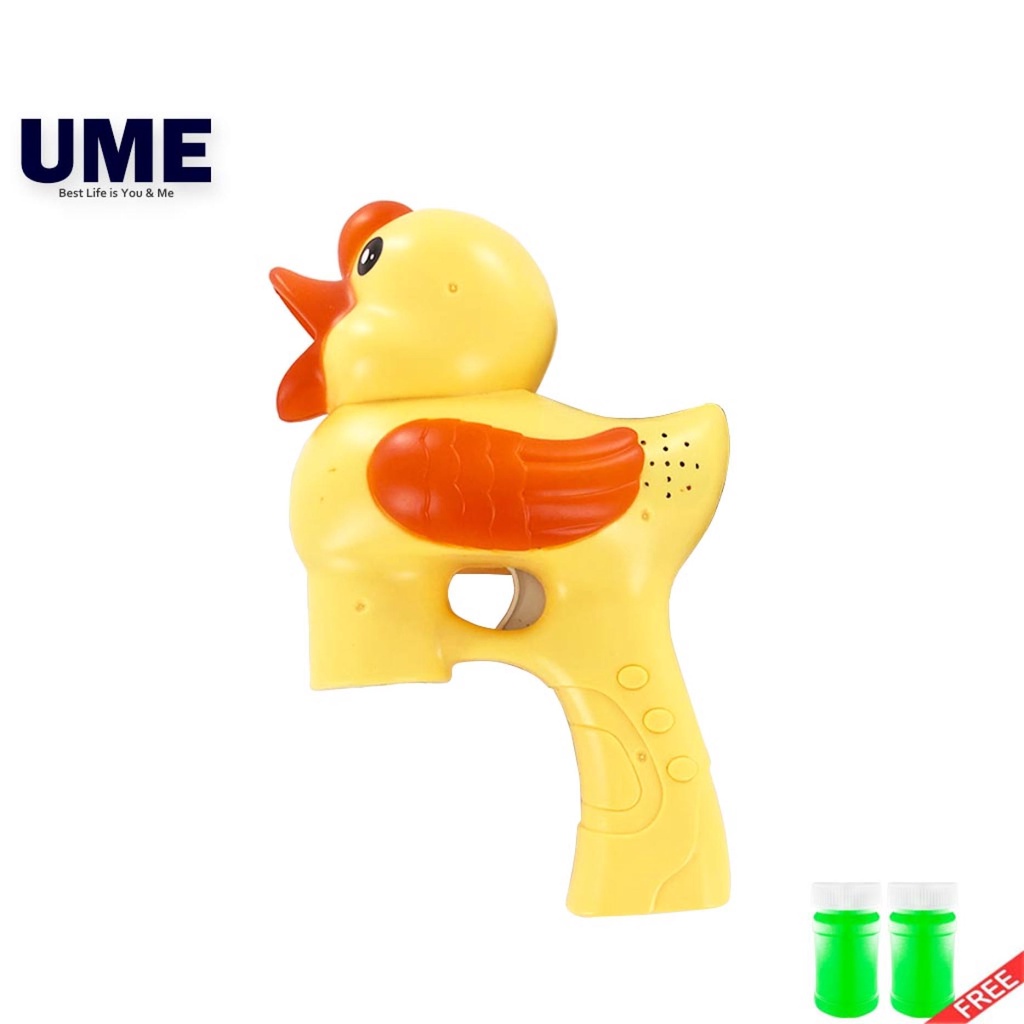 Duck Shape Bubble Blower Machine Toy w/ Music Sound Soap Water Bubbles