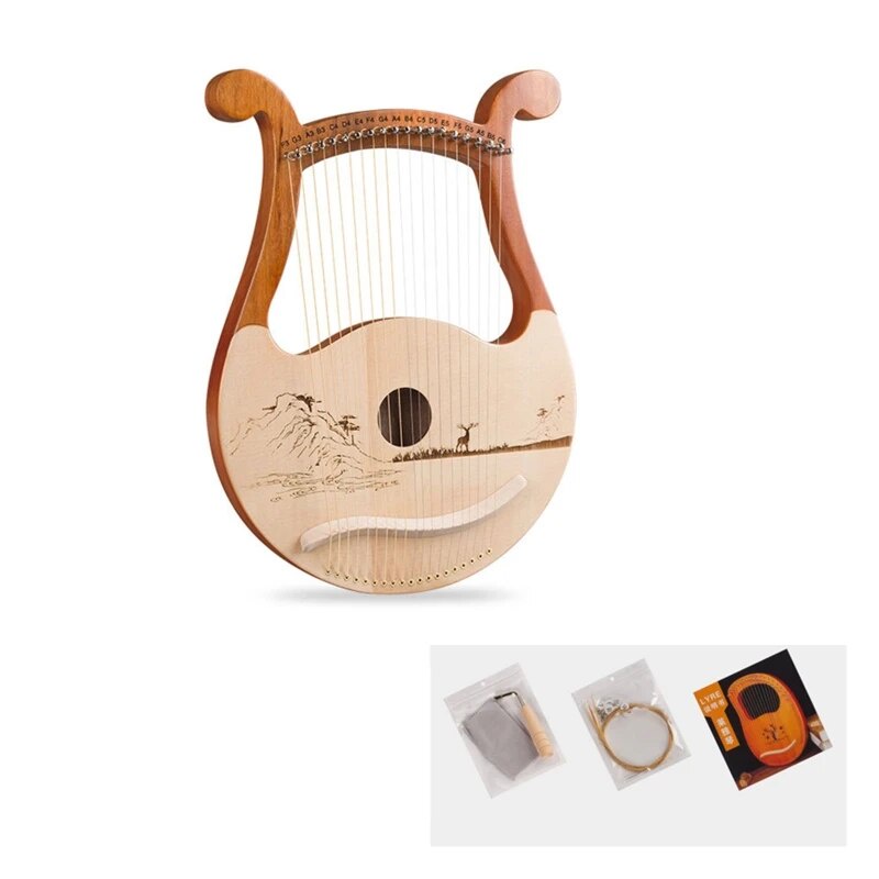 19 String Xylophone Harp Musical Instrument Harp Lyre Harp for Kids