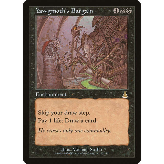 MTG Proxy Card - Yawgmoth's Bargain | Urza's Destiny (UDS) | Shopee ...