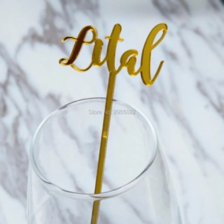 150 Pack Gold Glitter Swizzle Sticks for Cocktails, 7 Inches Long, Plastic  Drink Stirrers for Beverages