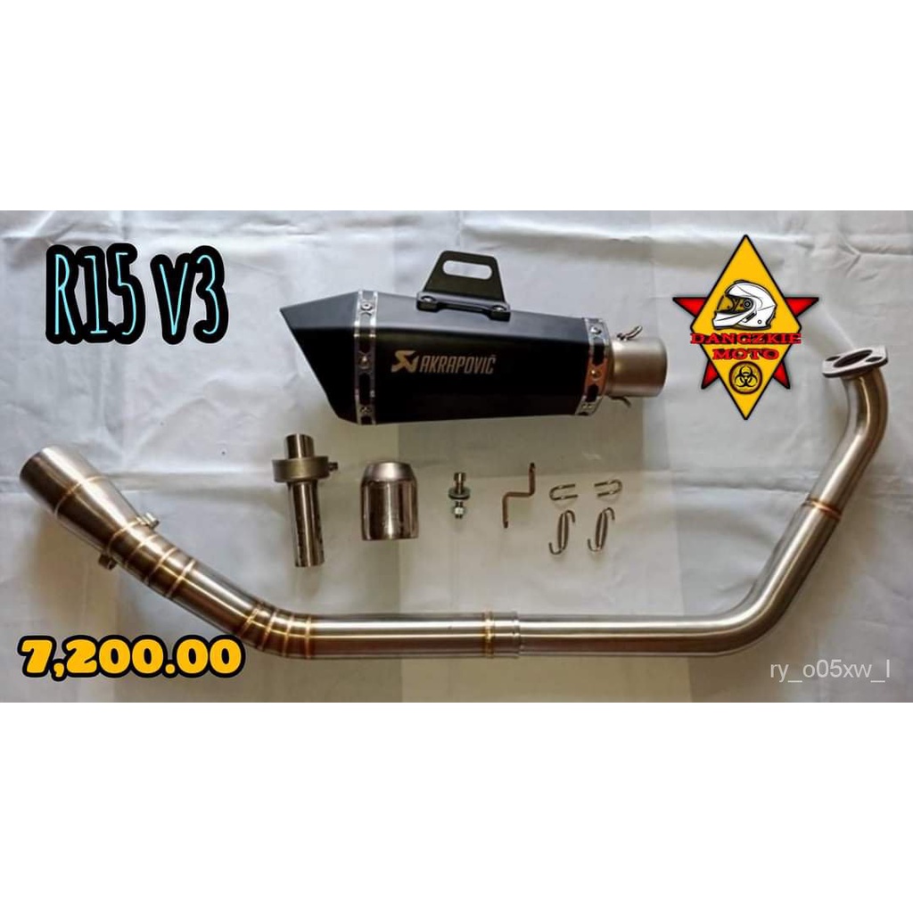 R15 V3 AKRAPOVIC HEXATIP FULL EXHAUST SYSTEM | Shopee Philippines