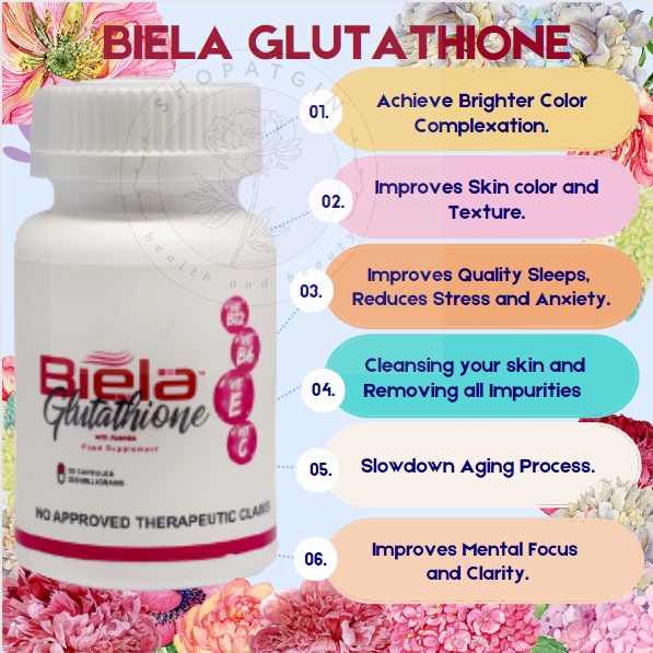 Authentic BIELA Glutathione ACEROLA VITAMIN C VITAMIN E Vitamin B6