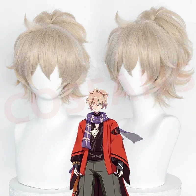 02u Game Genshin Impact Cosplay Wig Friend of Kaedehara Kazuha Cosplay