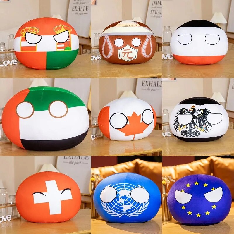 59a 10cm Country Ball Toy Plush Pendant Polandball Plush Doll ...