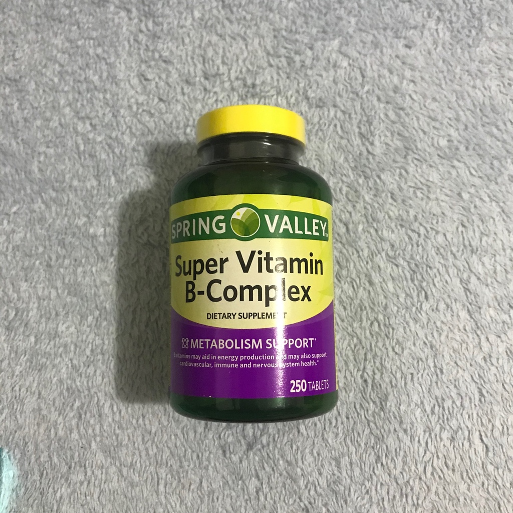 Authentic Spring Valley Super Vitamin B Complex 250 tablets expiry sept