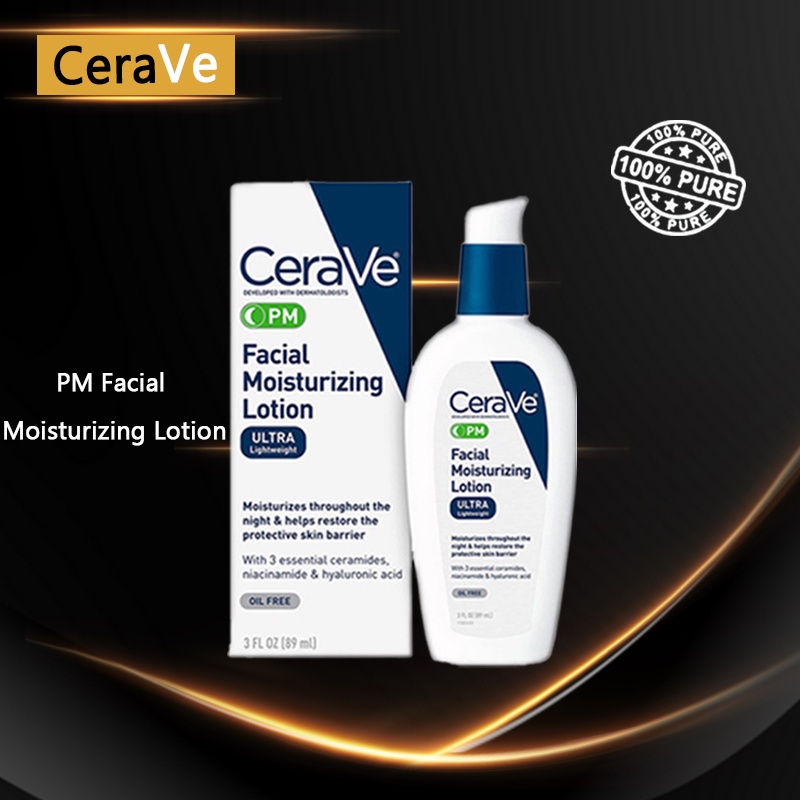 CeraVe Facial Moisturizing Lotion with Hyaluronic Acid and Niacinamide