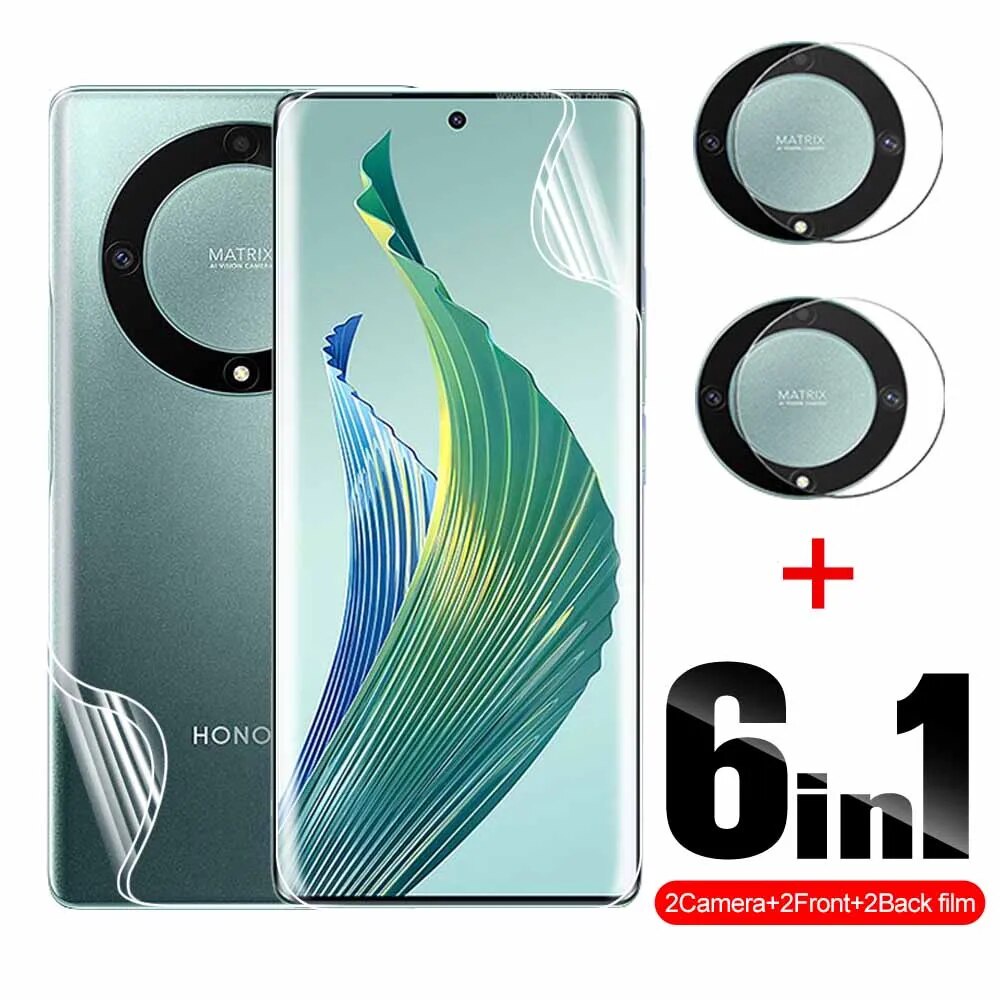 ★6in1 Front Back Hydrogel Film For Honor Magic5 Lite Camera Lens Screen ...