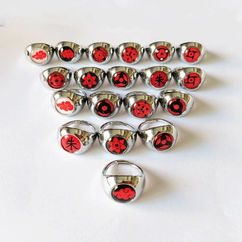 【Anime Naruto Uchiha Sasuke Sharingan Rings Set Uchiha Itachi Obito ...