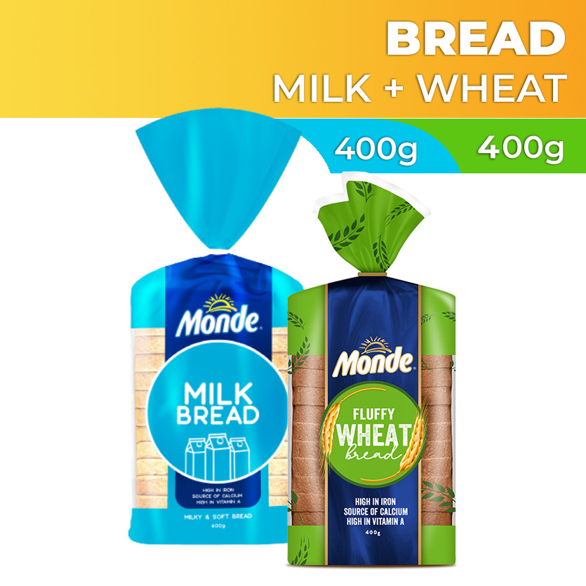 Monde Milk Bread 400g Monde Wheat Bread 400g Shopee Philippines