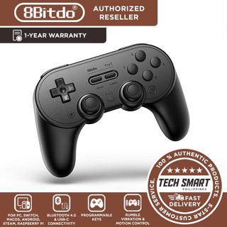 8BitDo Pro 2 Bluetooth Controller for Switch, PC, Android, Steam Deck,  Gaming Controller for iPhone, iPad, macOS and Apple TV (Black Edition)