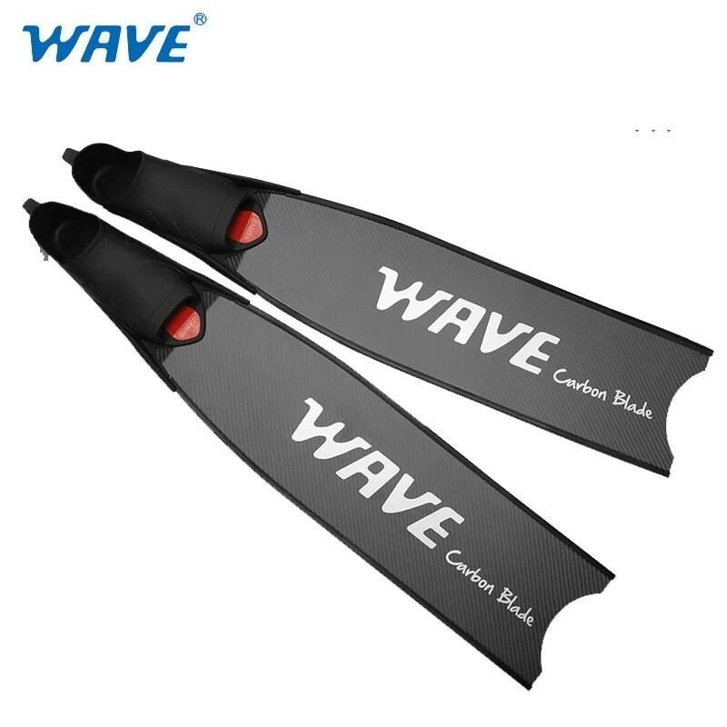 wave Pure Carbon Fiber Fins Long Freediving Scuba Diving Fins Free Dive