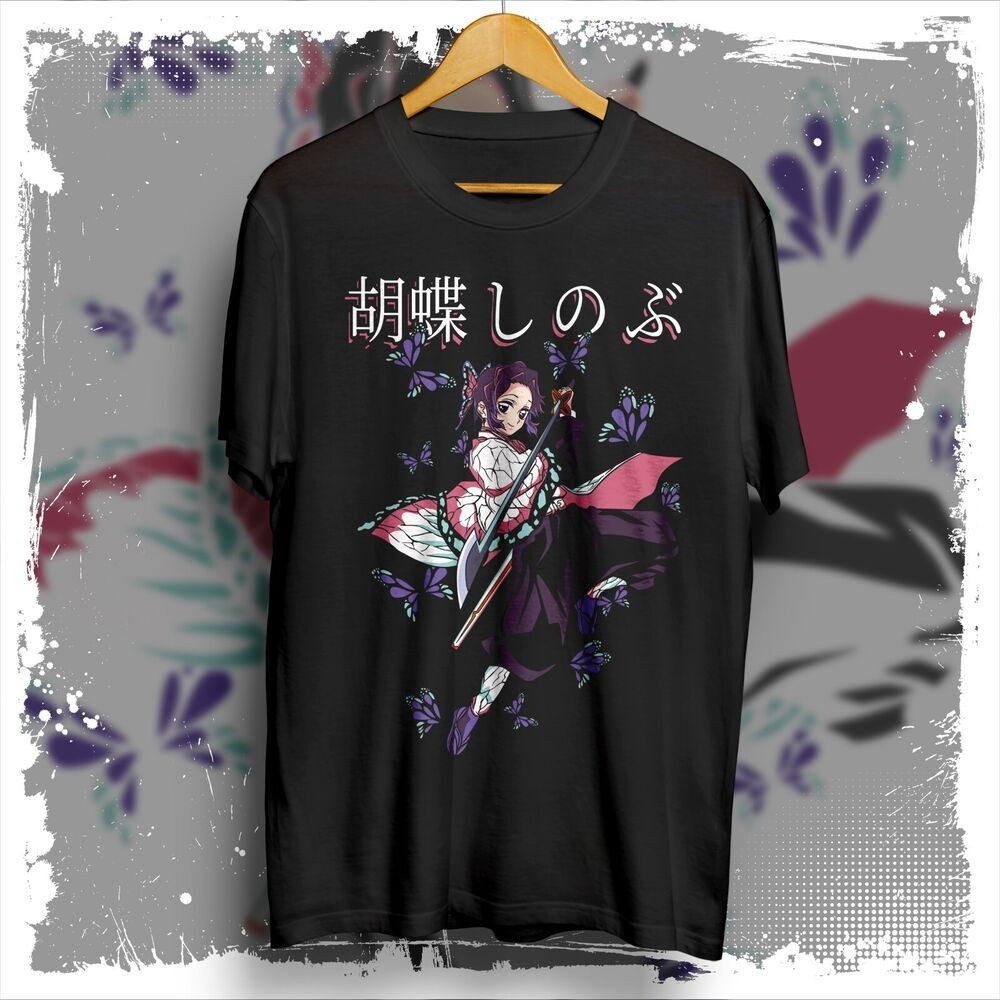 Shinobu Kocho insect pillar anime graphic tees, Demon Slayer tshirt ...