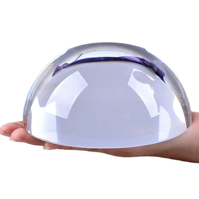 웃Crystal Half Ball Paperweight Glass Hemisphere Globe Sphere Dome ...