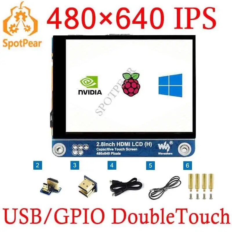 Raspberry Pi LCD 2.8inch HDMI Display 480×640 High Resolution 2.8 inch ...