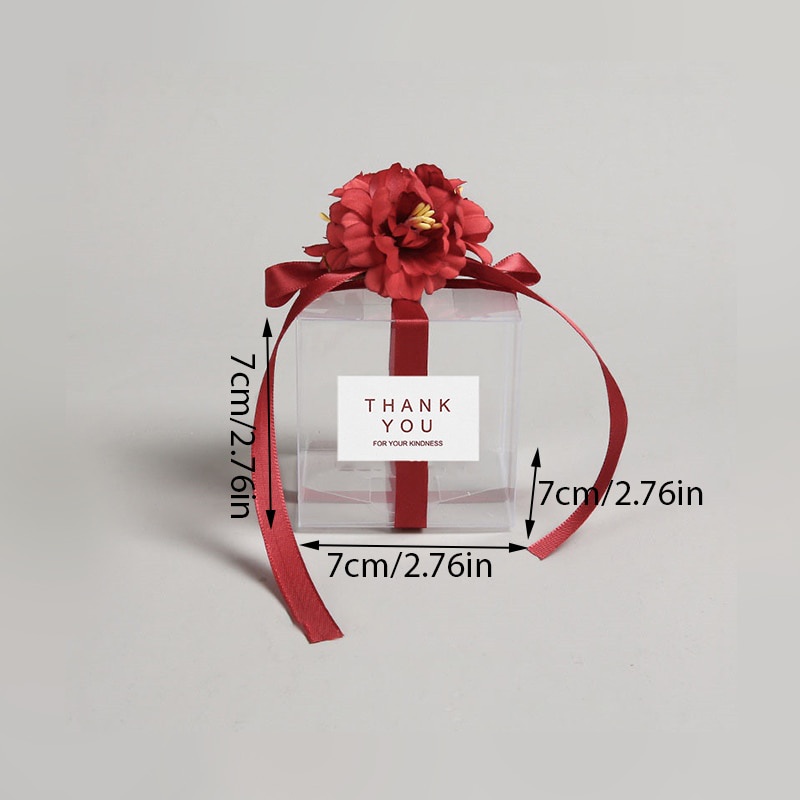 16pcs Wedding Transparent Gift Box For Guest Wedding Packaging Box ...