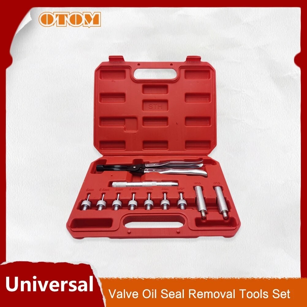 【otom Motorcycle 11pcs Valve Oil Seal Removal Tools Set Auto Valve 