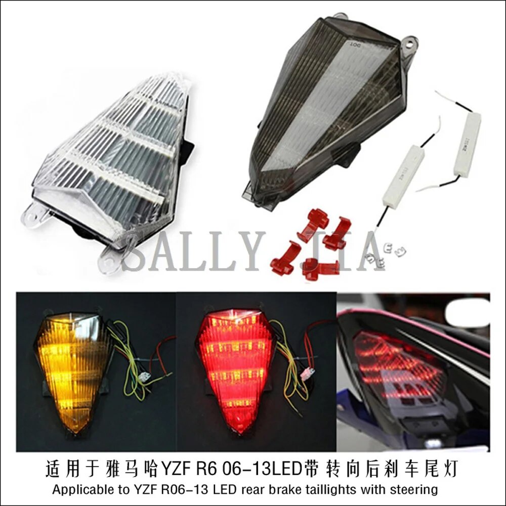 Applicable to Yamaha YZF R6 06-13 LED modification with steering ...