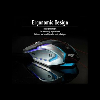 ♥gaming Mouse Led Breathing Fire 4 Button Silent Usb Wired 1600 Dpi 