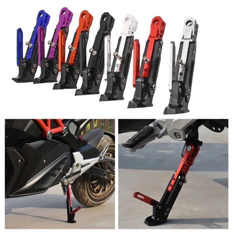 Motorcycle Adjustable Foot Side Support Stand Kickstand Replacement ...
