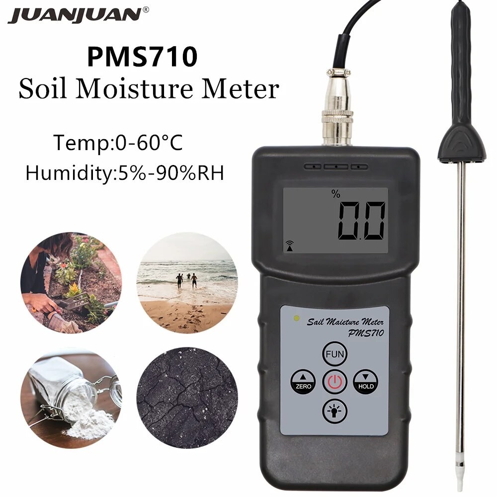 PMS710 Soil Moisture Meter 0-50% Soil Moisture Analyzer Plater Sensor ...