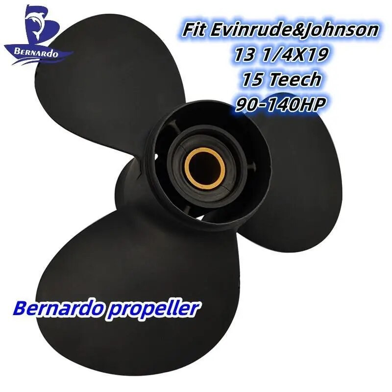 유Bernardo Boat Propeller 13 1/4x19 Fit Evinrude&Johnson Outboard Engine