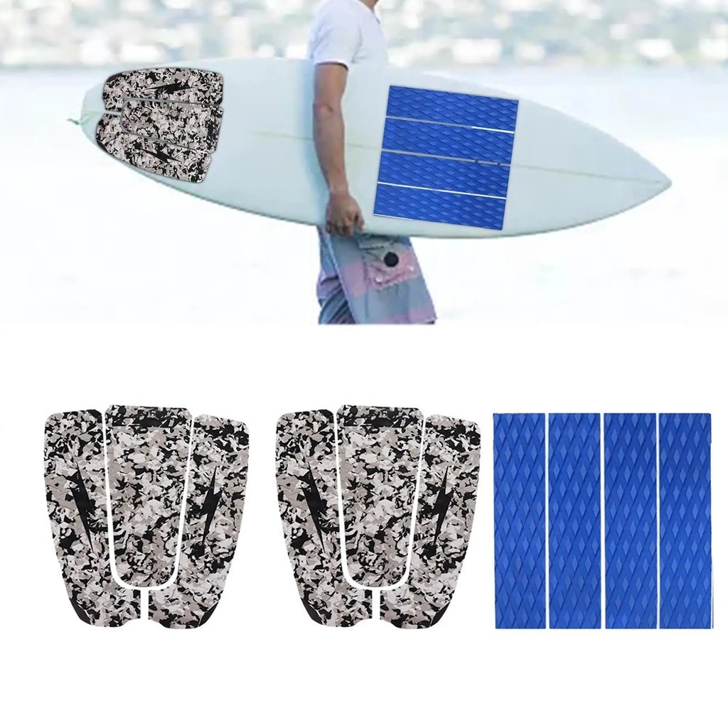 ♀Surfboard Traction Pads Nonslip Premium & Deck Grip Pad for Surf Board Longboard Fish Board Ski