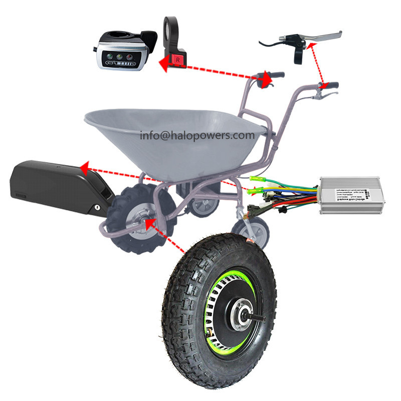 motorized wheelbarrow hub motor electric wheelbarrow motor kit 8 inch