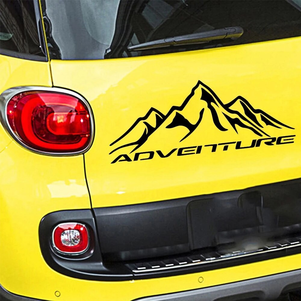 Fashion Adventurer Car Sticker Window Decor Mountain Vinyl Decals Car ...