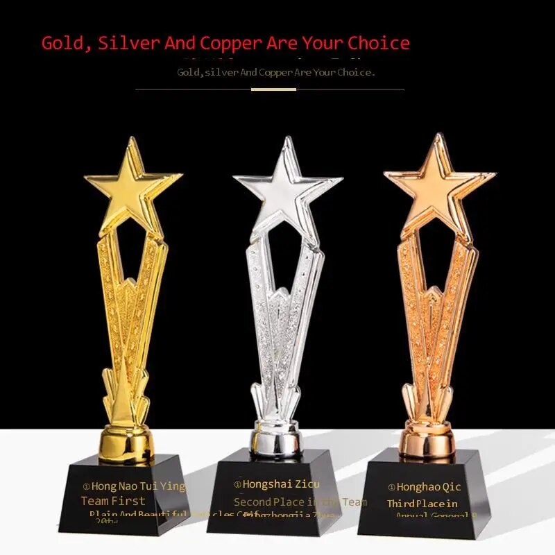 Customized Star Trophy Awards Golden Cup Trophy Award Chanpions Sport ...