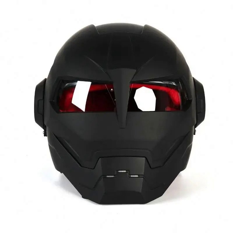 PVO1 DOT Iron Man Helmet Predator For Harley Davidson Motorcycle Full ...