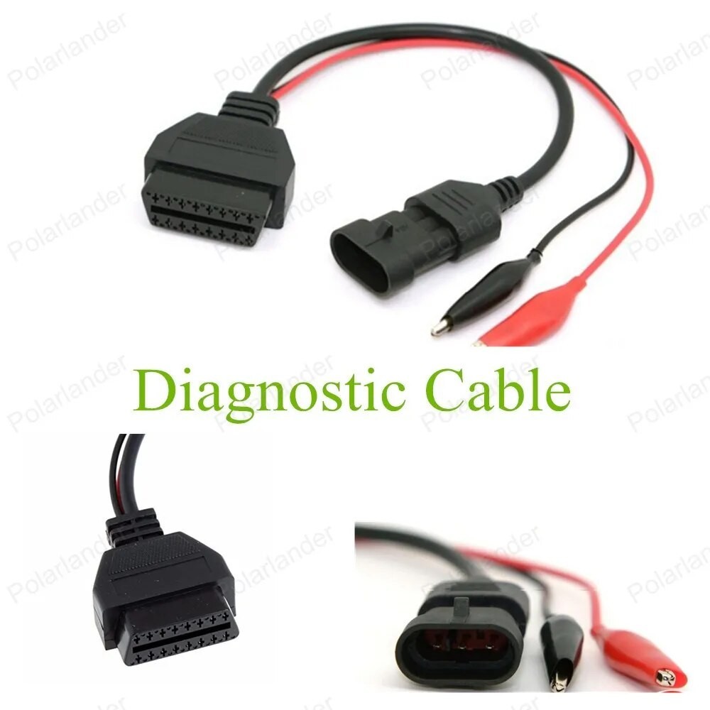 ☈Car Diagnostic Cable 3 Pin to 16 Pin OBD2 Interface Adapter for F-iat ...