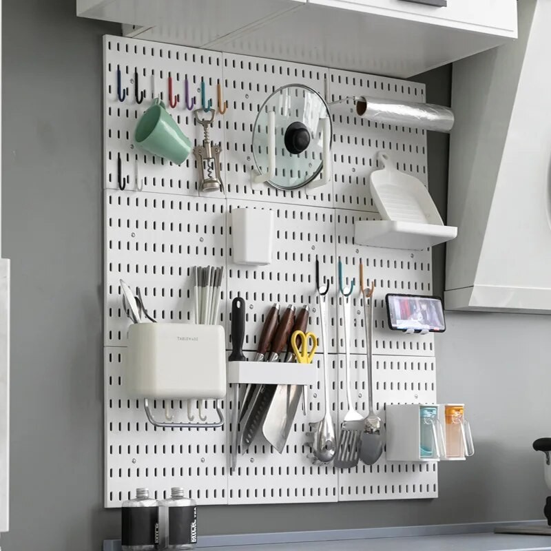 DIY Pegboard Accessories Hanging Racks Storage Hooks Wall Organizer No ...
