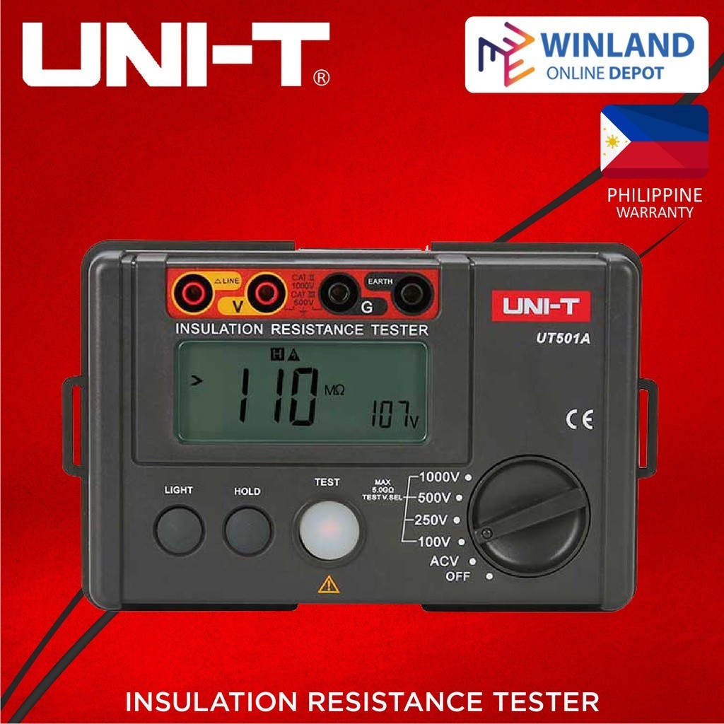 UNI-T by Winland UT-501A 1000V Insulation Resistance Meter Ground ...