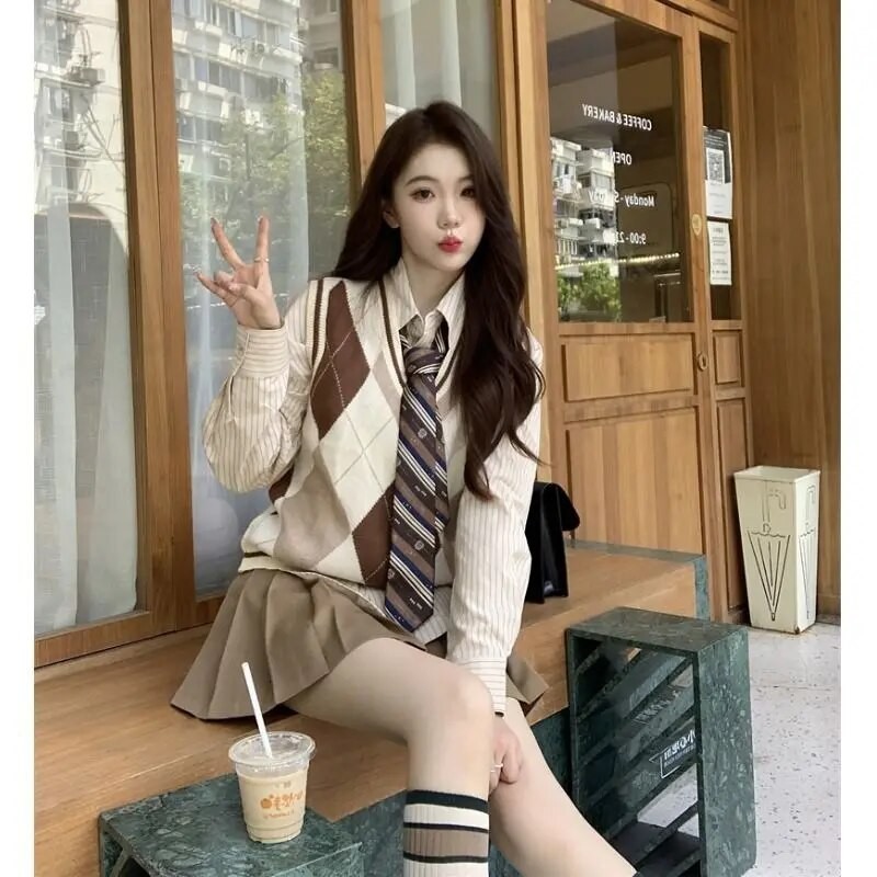 91e 2024 autumn new Japanese and korean style college style school ...