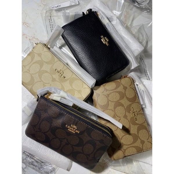 AUTHENTIC COACH Double Corner Zip Medium Wristlet Wallet Shopee Philippines