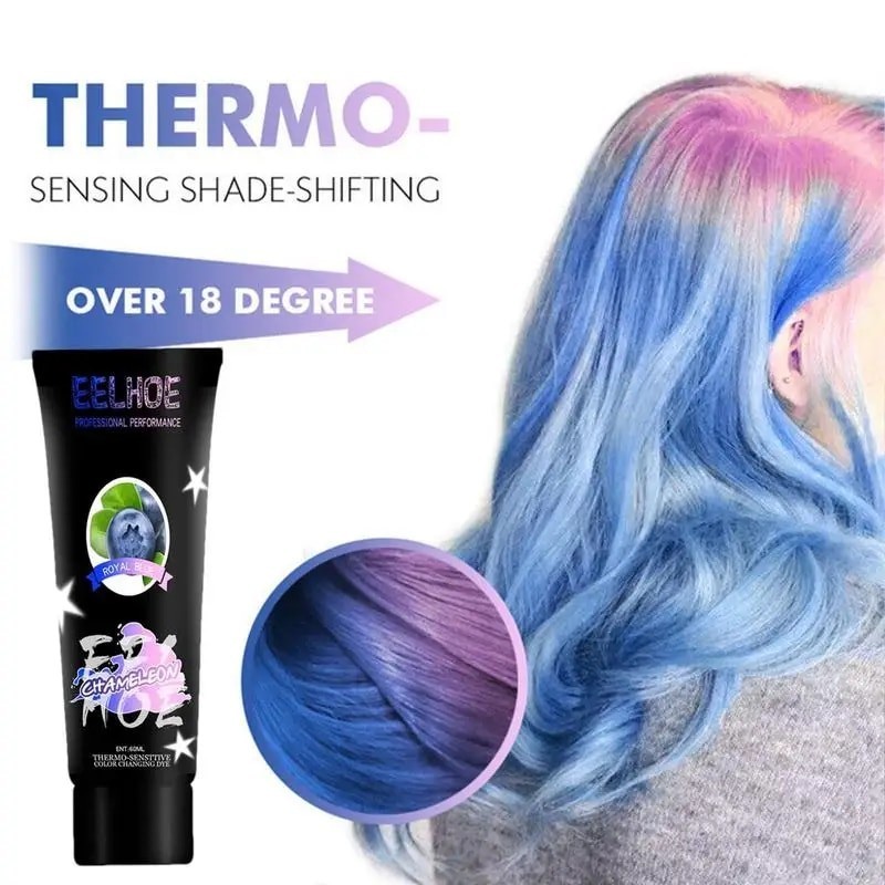 4 Colors Temporary Hair Color Dye Non Permanent Temperature Changing ...