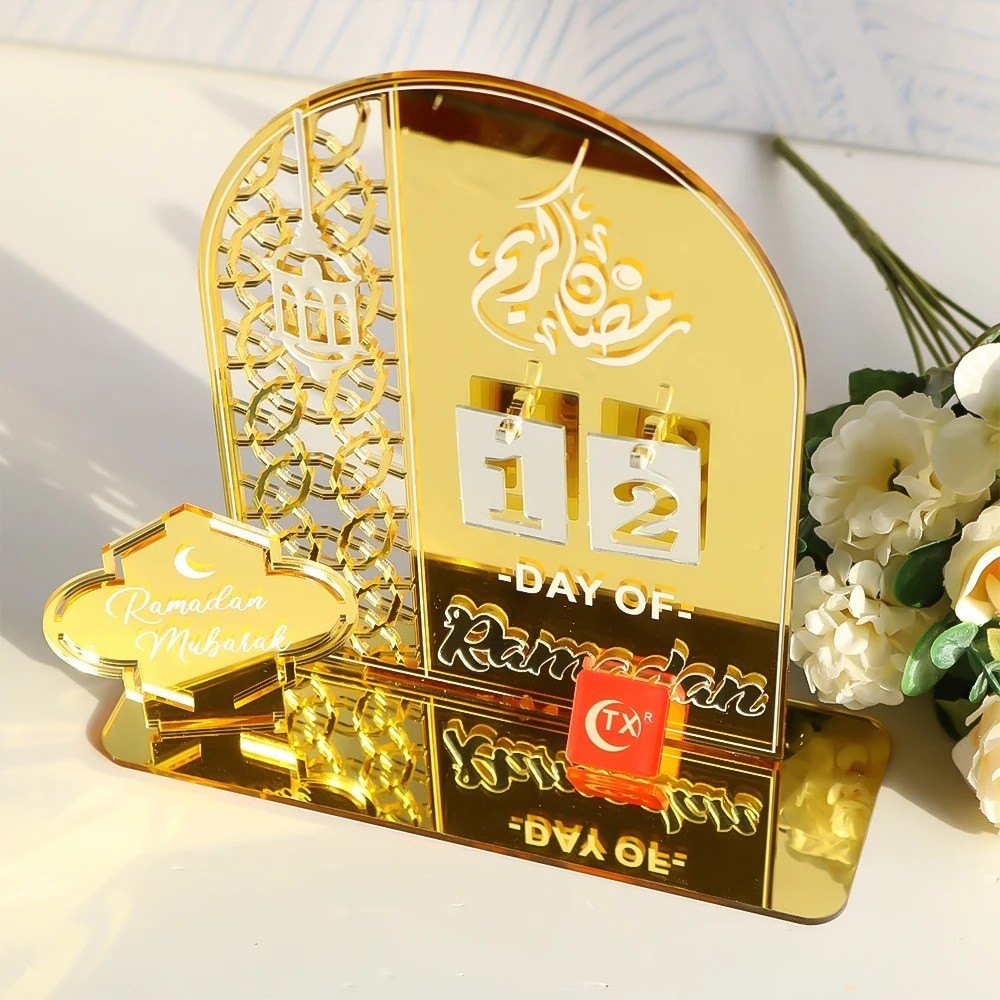 Acrylic Ramadan Countdown Calendar Day of Ramadan Calendar with Base ...