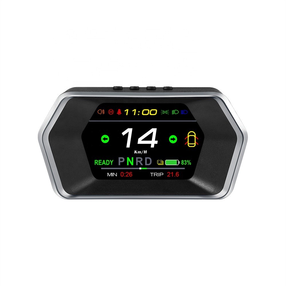 HUD Gauge LCD Dashboard T17 Speedometer Clock Gear Battery Distance ...