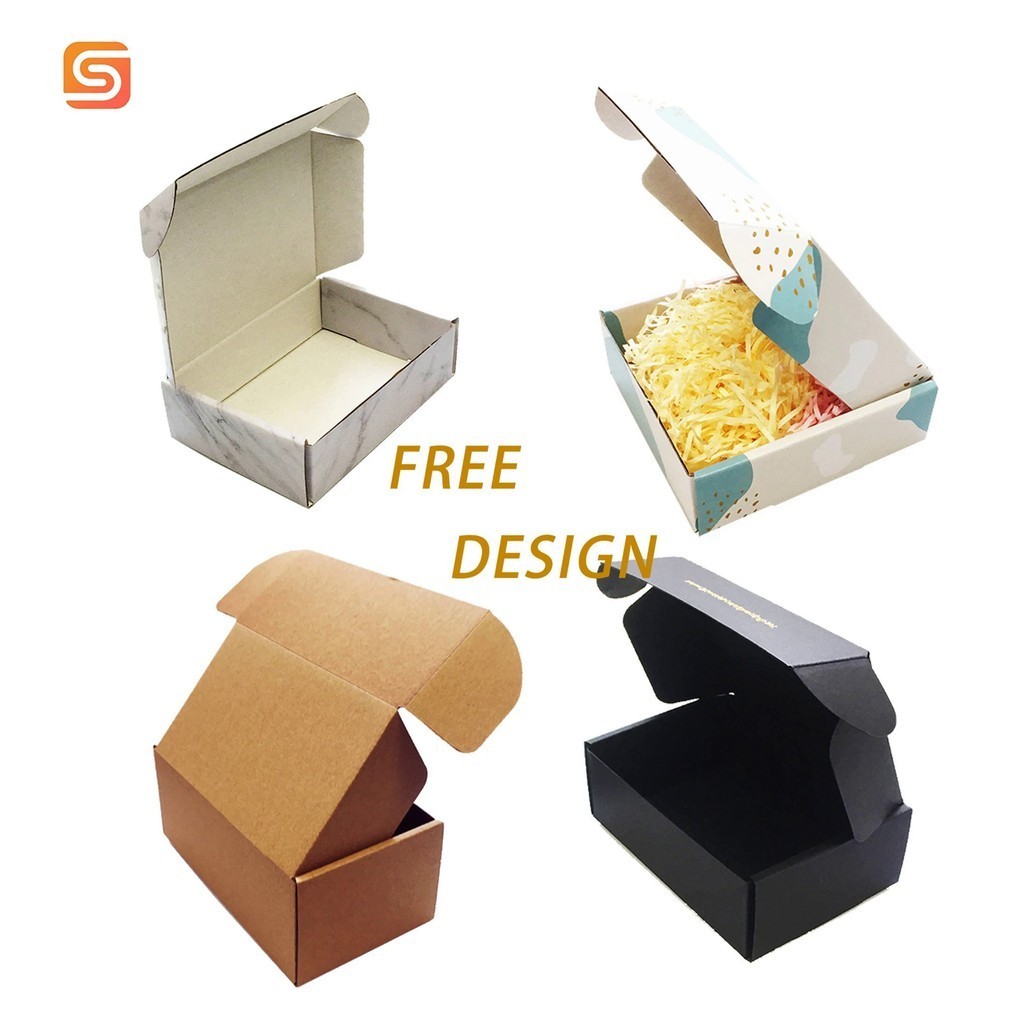 FLAX Degradable Eco Friendly Corrugated Gift Fold Box Custom Cardboard ...