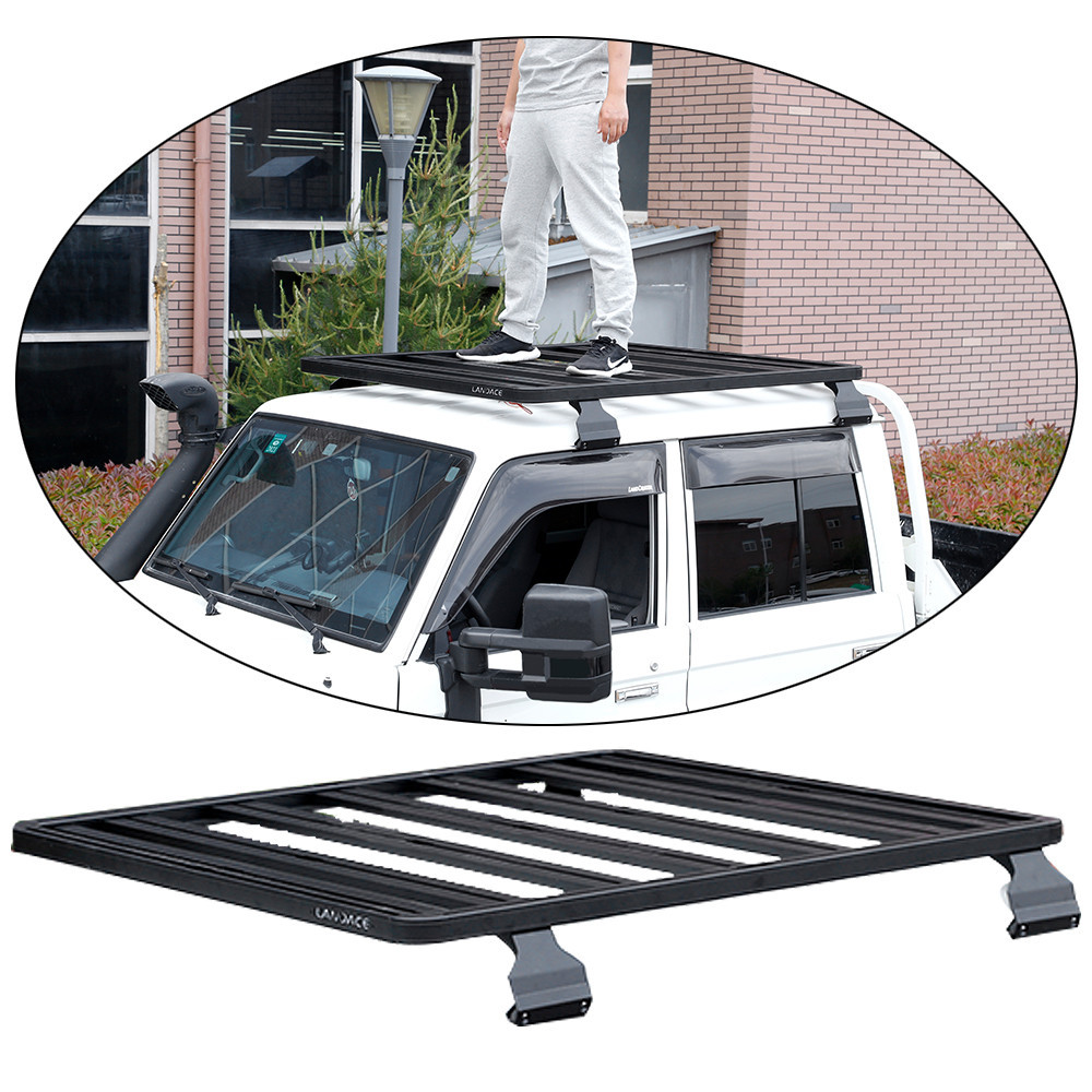 Land Cruiser Lc79 Rain Gutter Roof Rack Top Cargo Carrier Aluminum ...